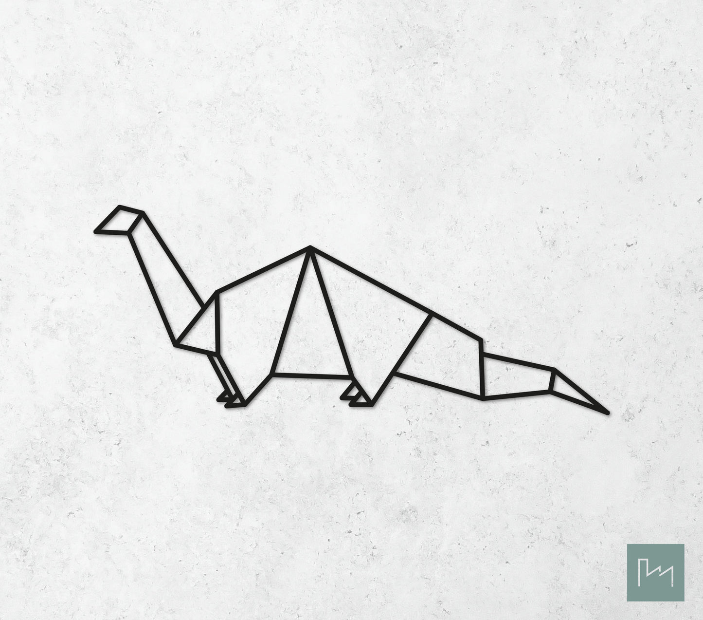 Houten Geometrische Dino Brontosaurus