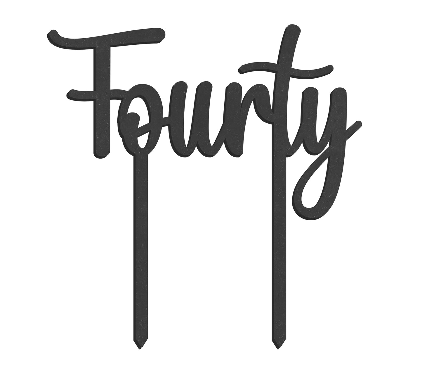 Taarttopper Fourty - zwart