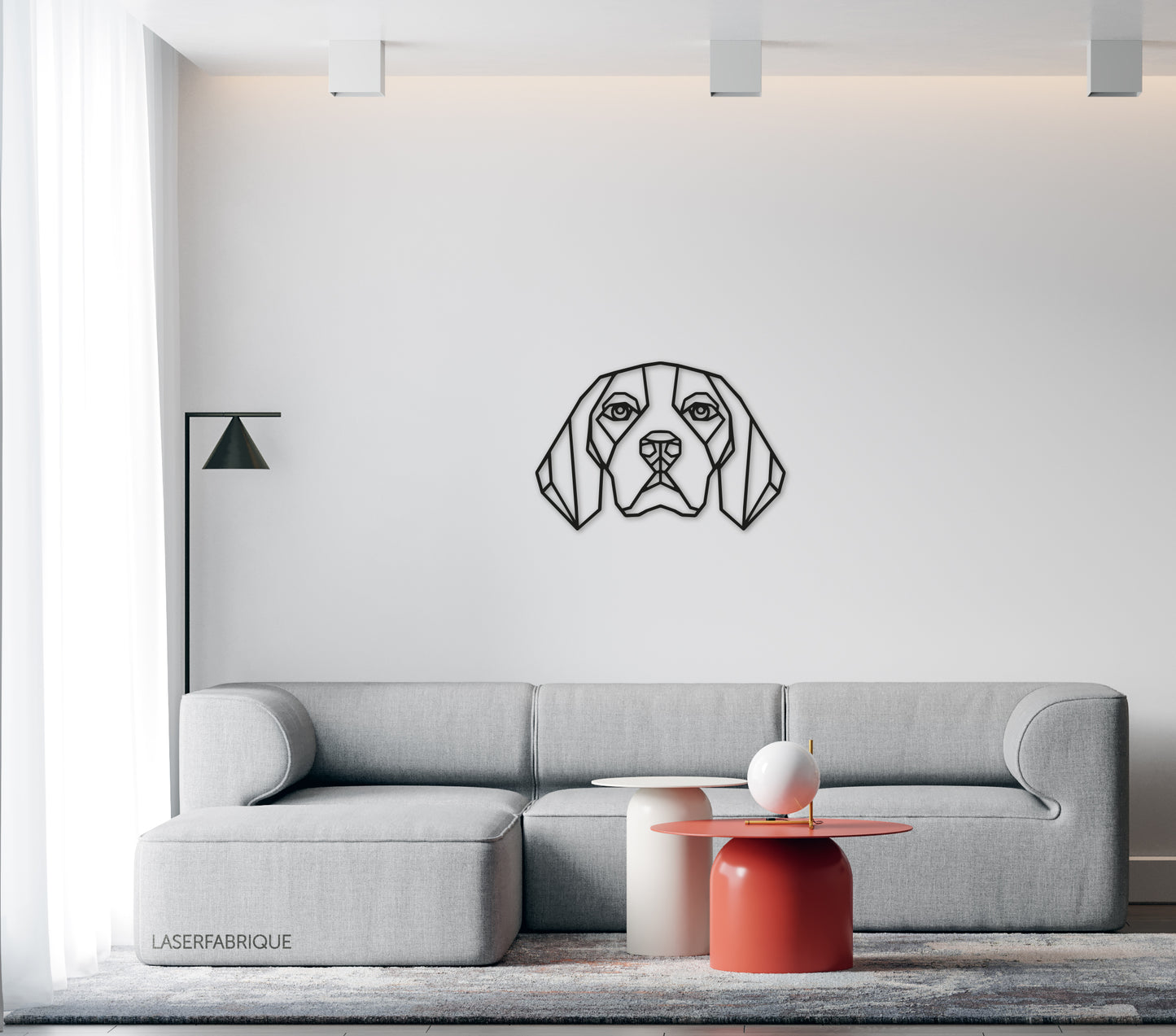 Houten Geometrische Hond Beagle