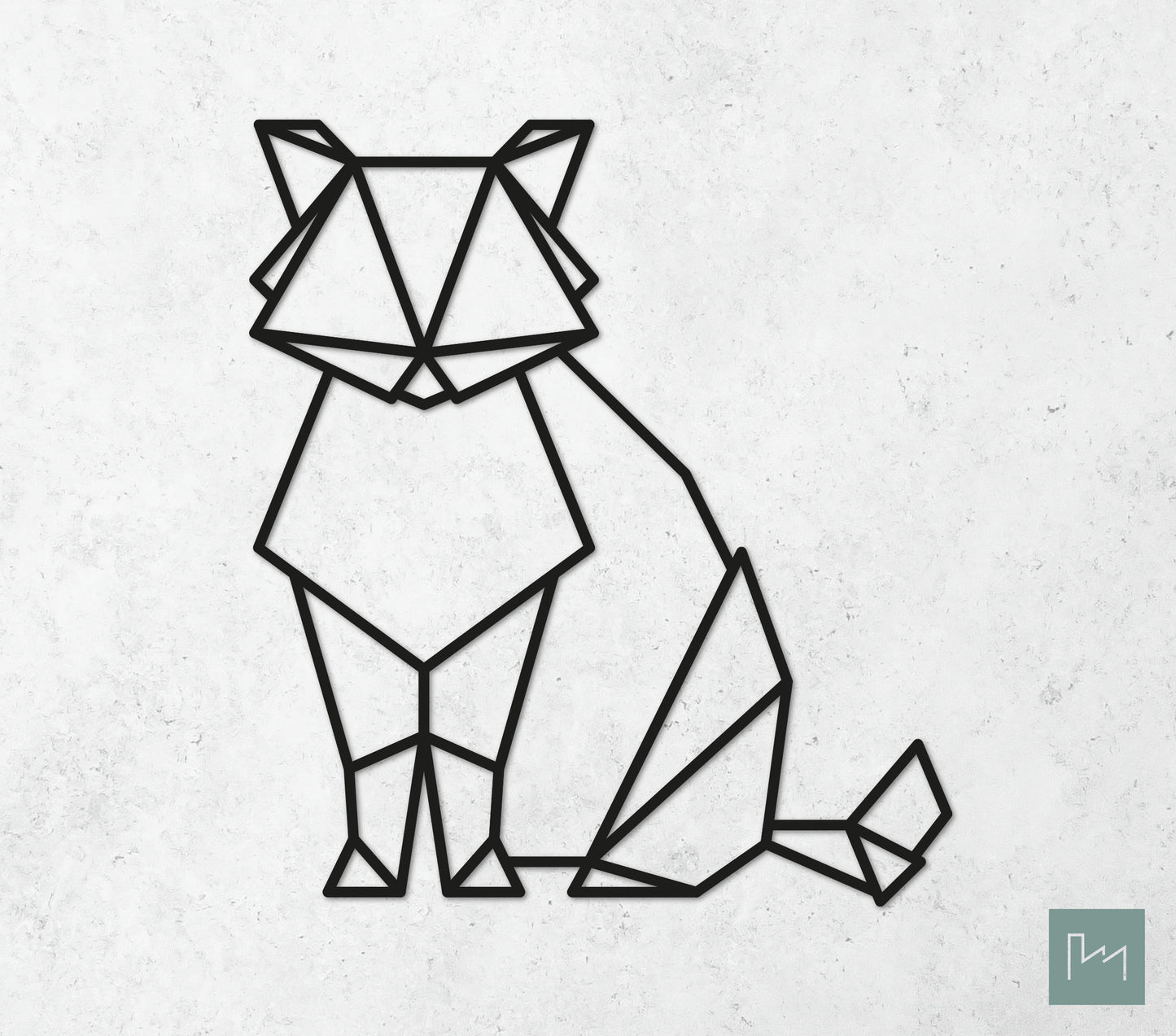Houten Geometrische Kat/Poes #4