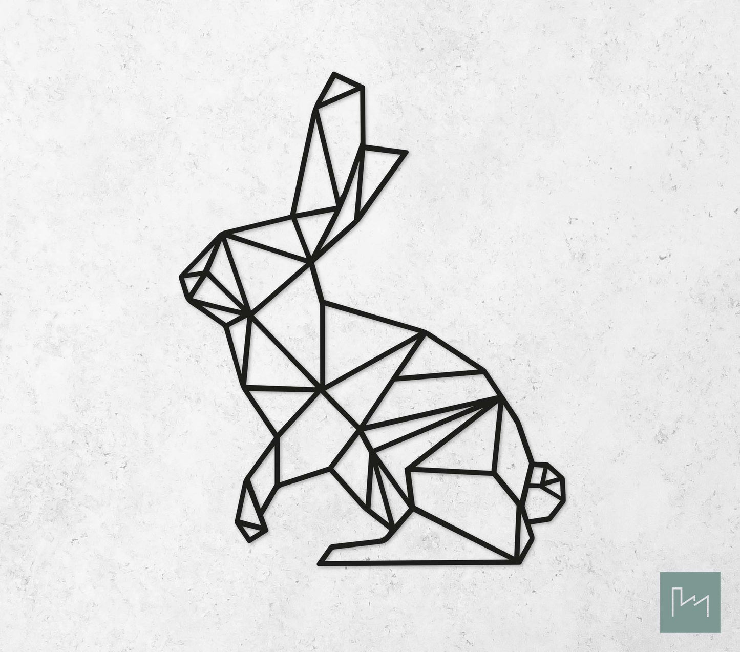 Houten Geometrische Haas - Konijn