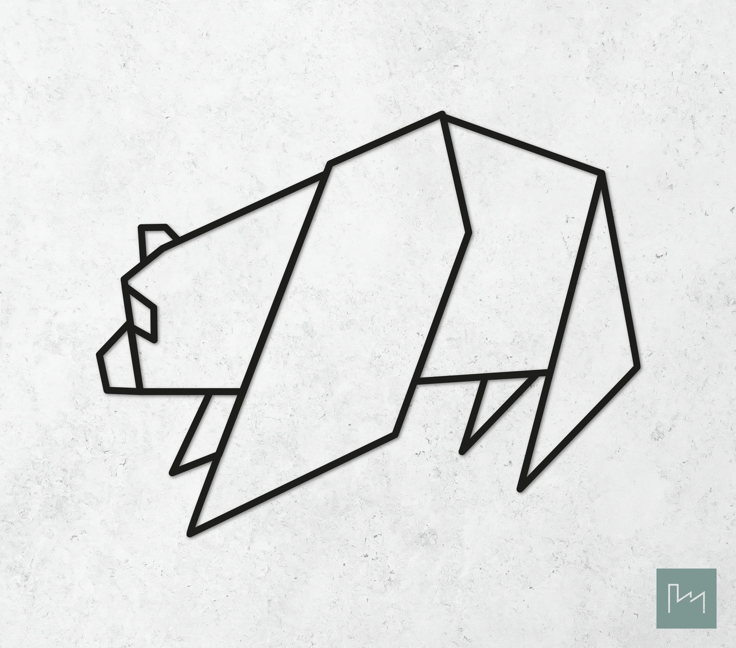 Houten Geometrische Panda #3