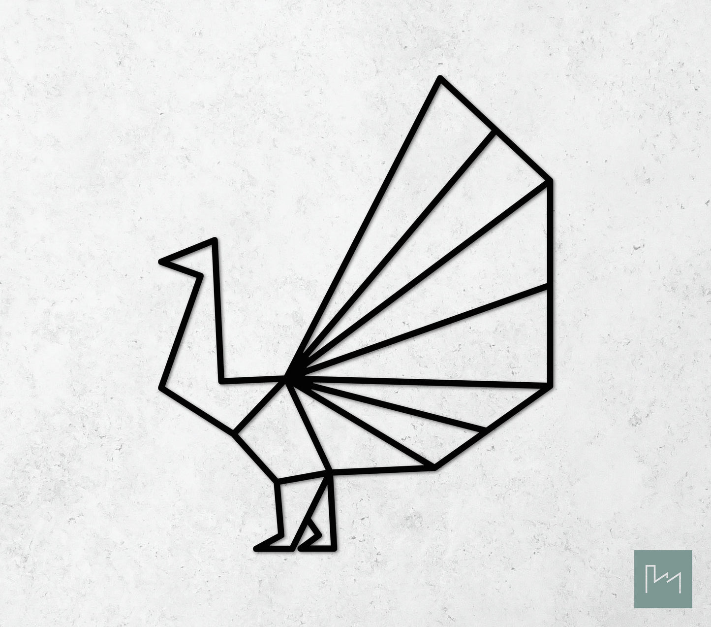 Houten Geometrische Pauw