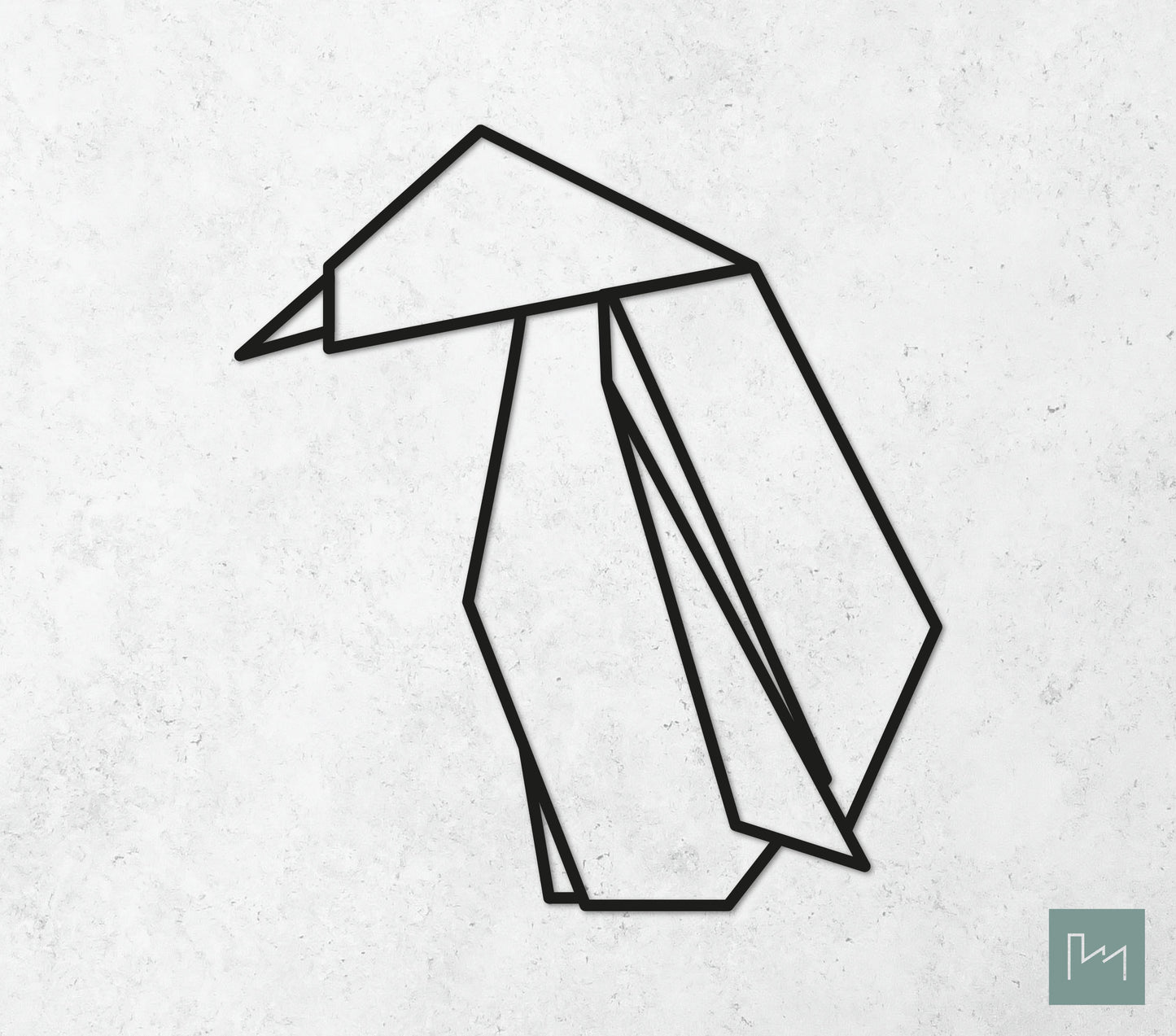 Houten Geometrische Pinguïn #4