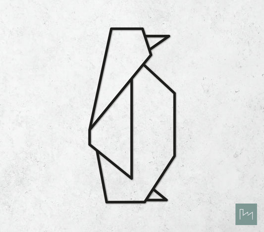 Houten Geometrische Pinguïn #2