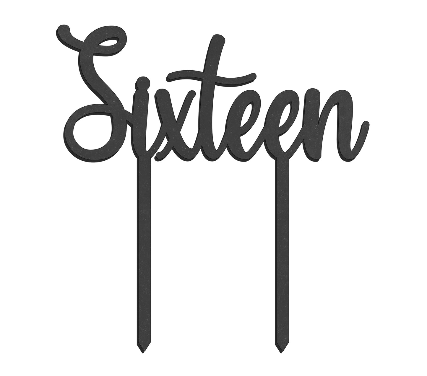 Taarttopper Sixteen - zwart