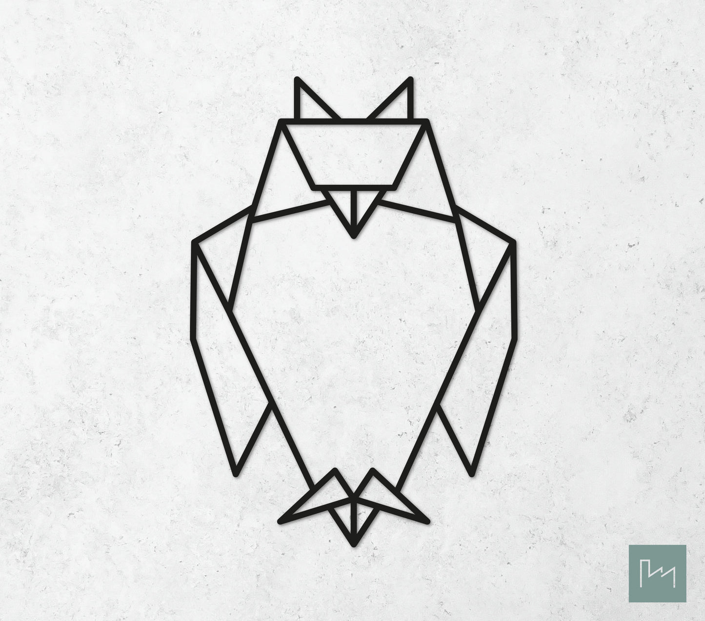 Houten Geometrische Uil #4