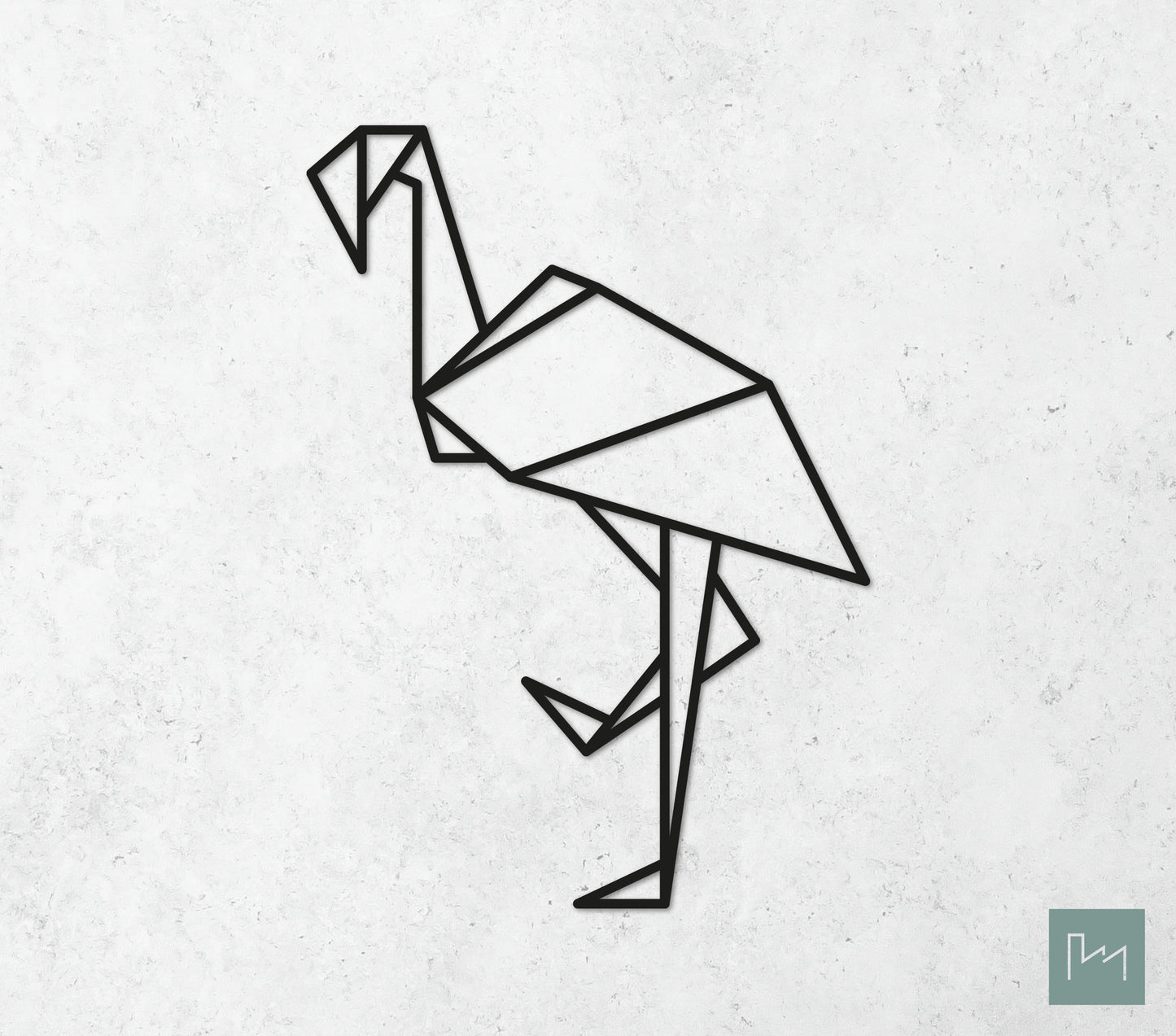 Houten Geometrische Flamingo #3