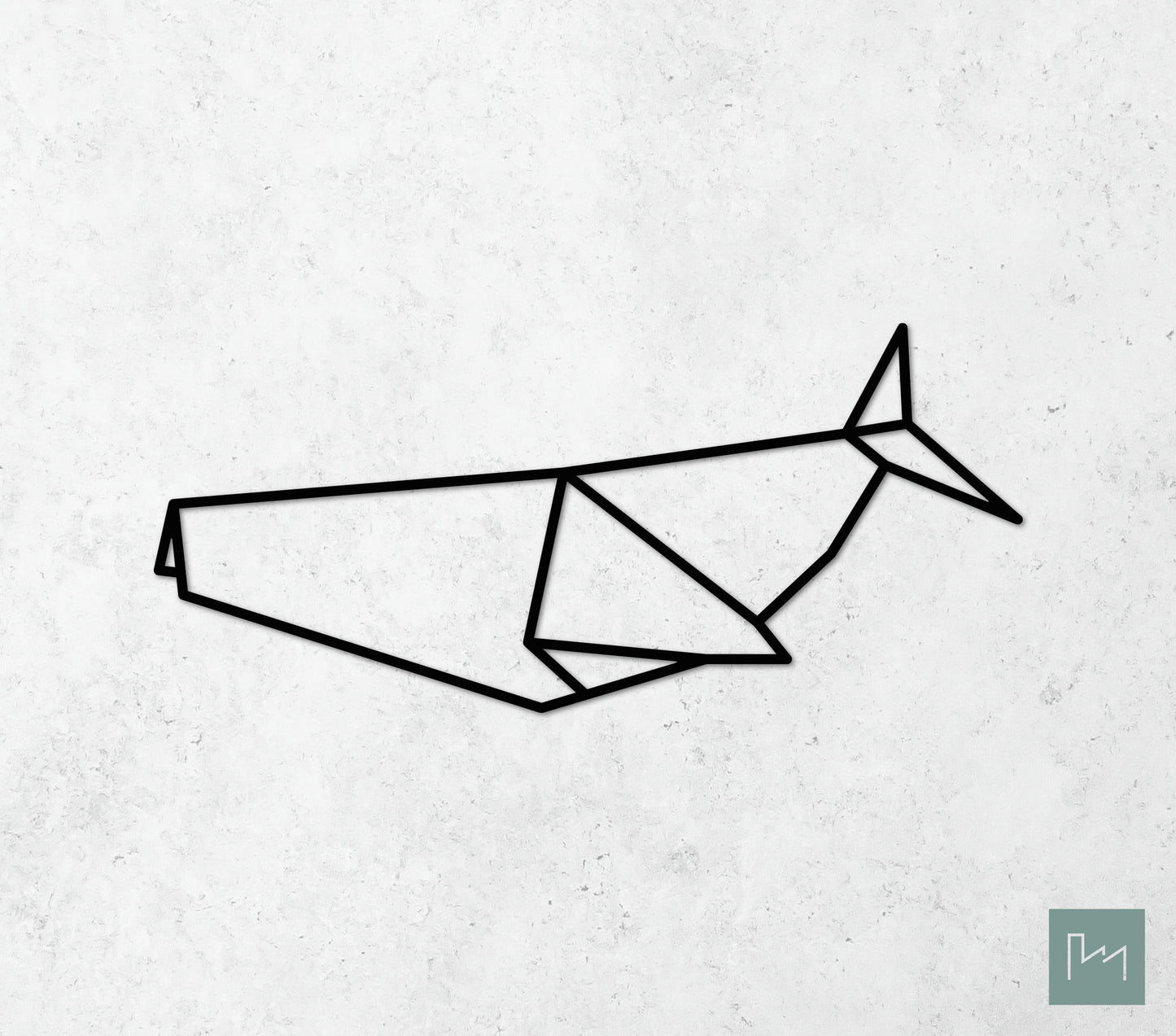 Houten Geometrische Walvis #3