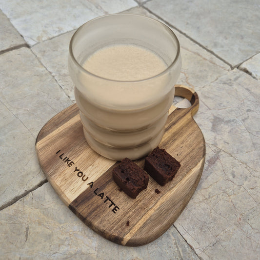 Acacia Koffieplankje "I like you a latte"