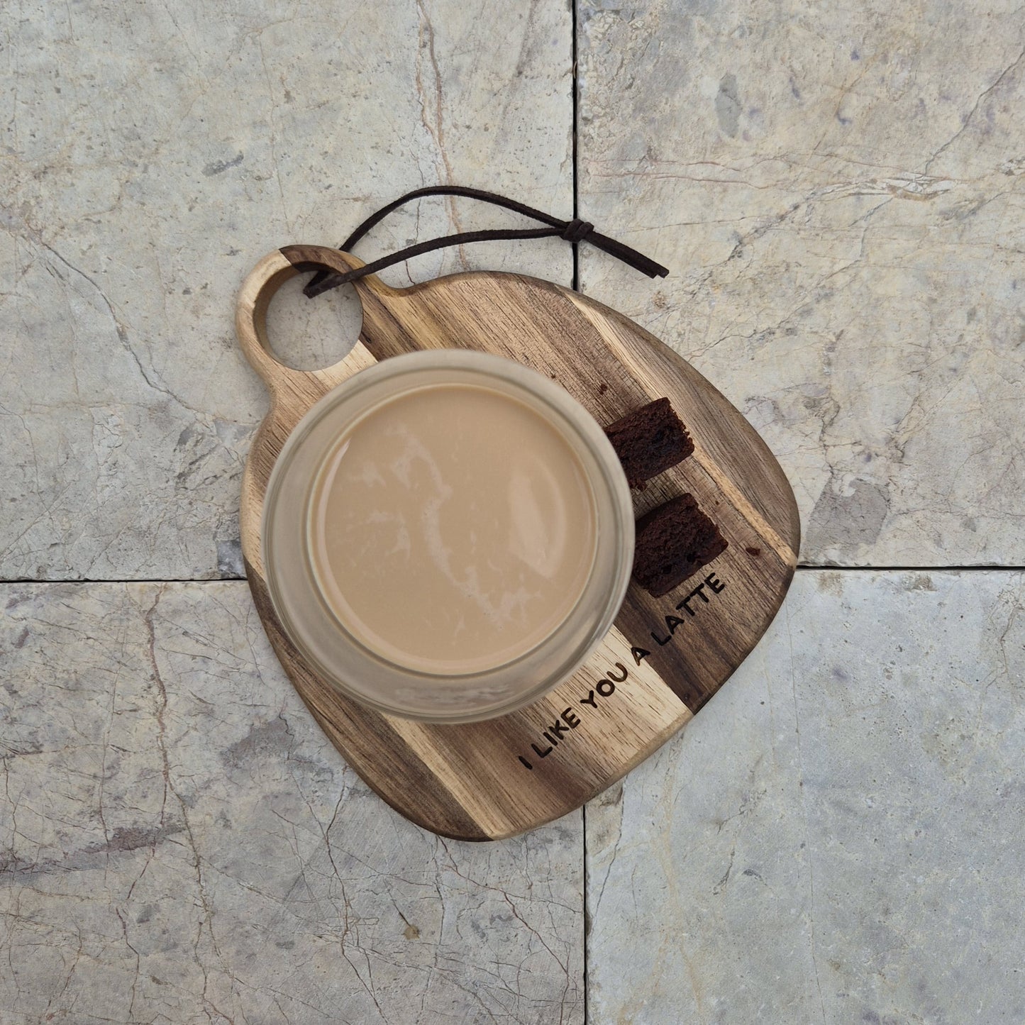 Acacia Koffieplankje "I like you a latte"