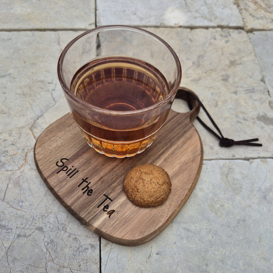 Acacia Koffie- & Borrelplankje met Logo Gravure S (vanaf 25 stuks)