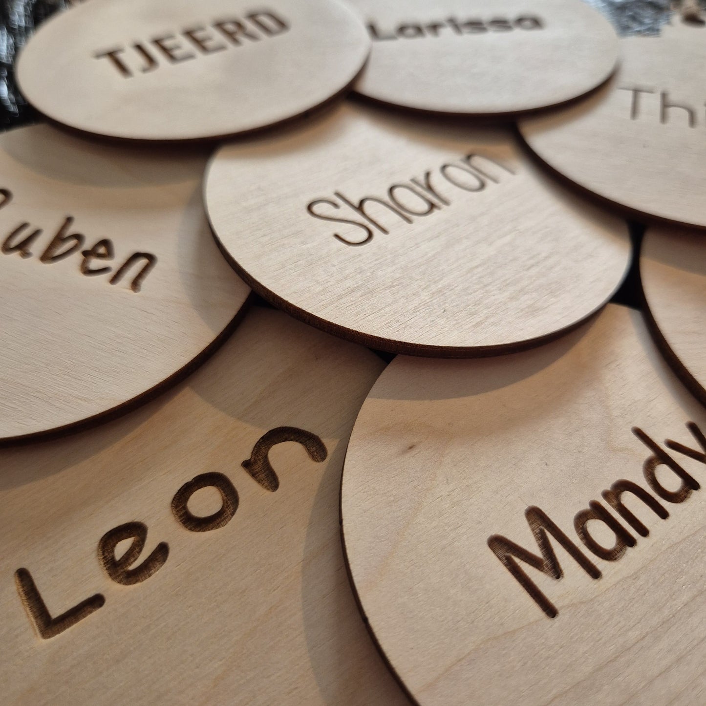 Gepersonaliseerde Houten Kerstbal