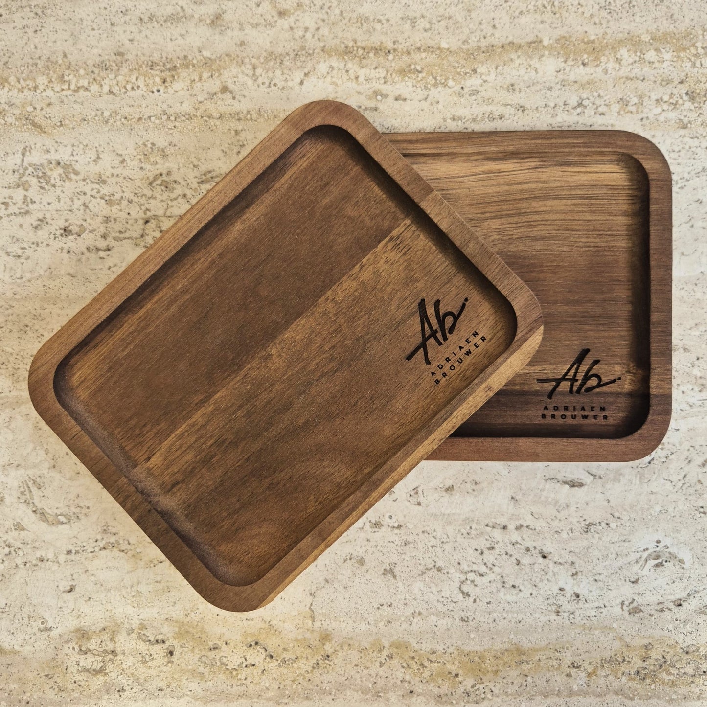 Gepersonaliseerd Acacia Koffie- & Borrelplankje L (vanaf 25 stuks)