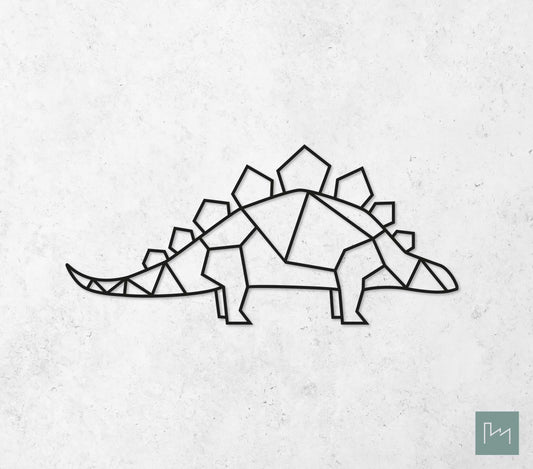 Houten Geometrische Dino Stegosaurus