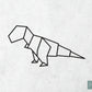Houten Geometrische Dino T-Rex #2