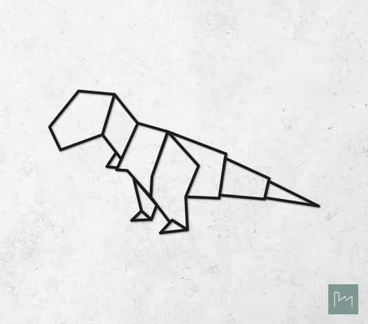 Houten Geometrische Dino T-Rex #2