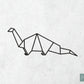 Houten Geometrische Dino Brontosaurus