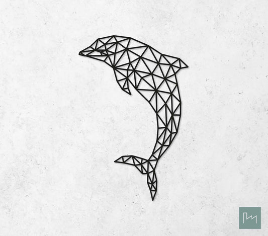 Houten Geometrische Dolfijn