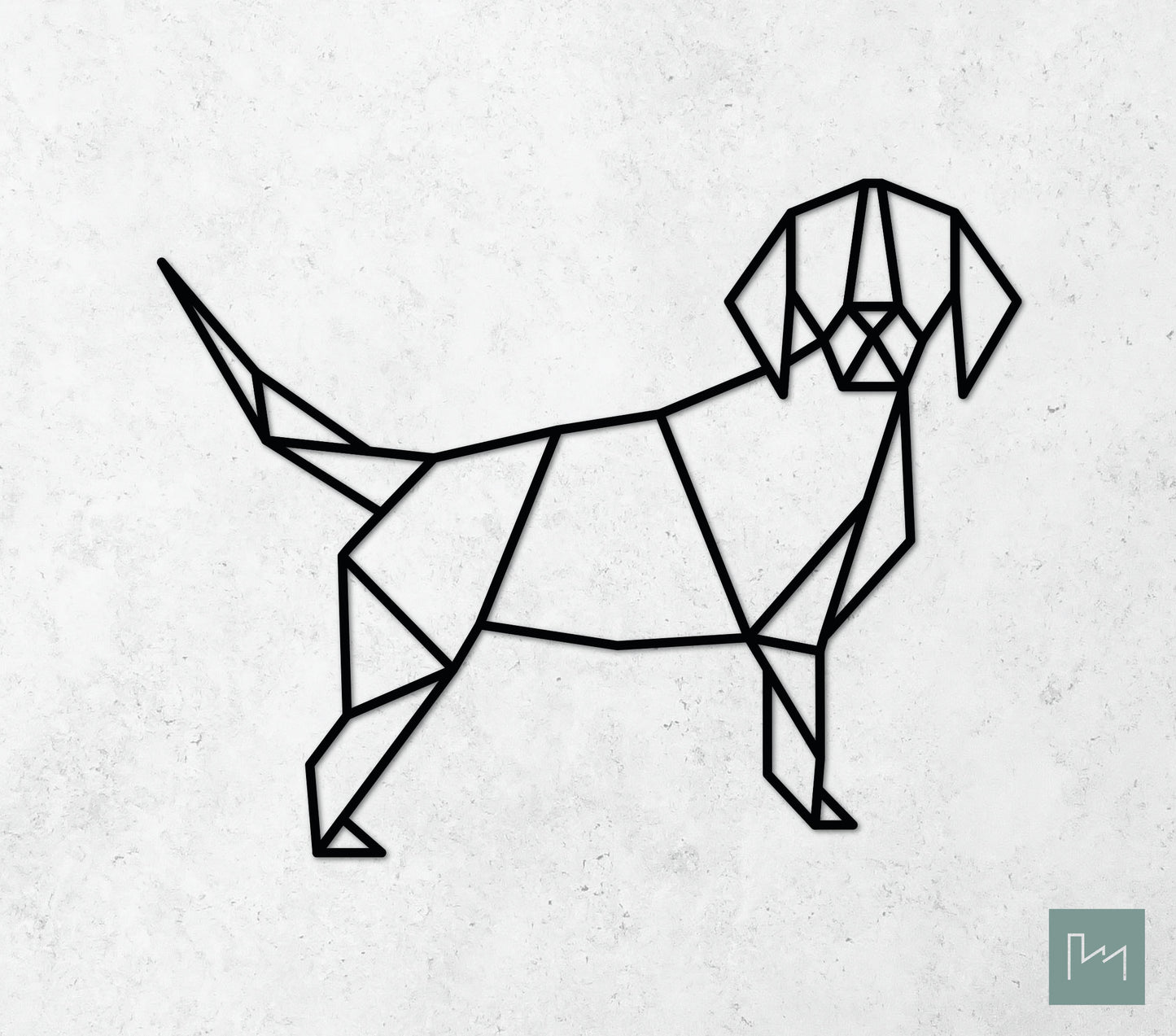 Houten Geometrische Hond #3