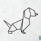 Houten Geometrische Hond #4