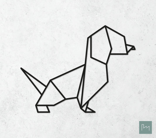 Houten Geometrische Hond #4