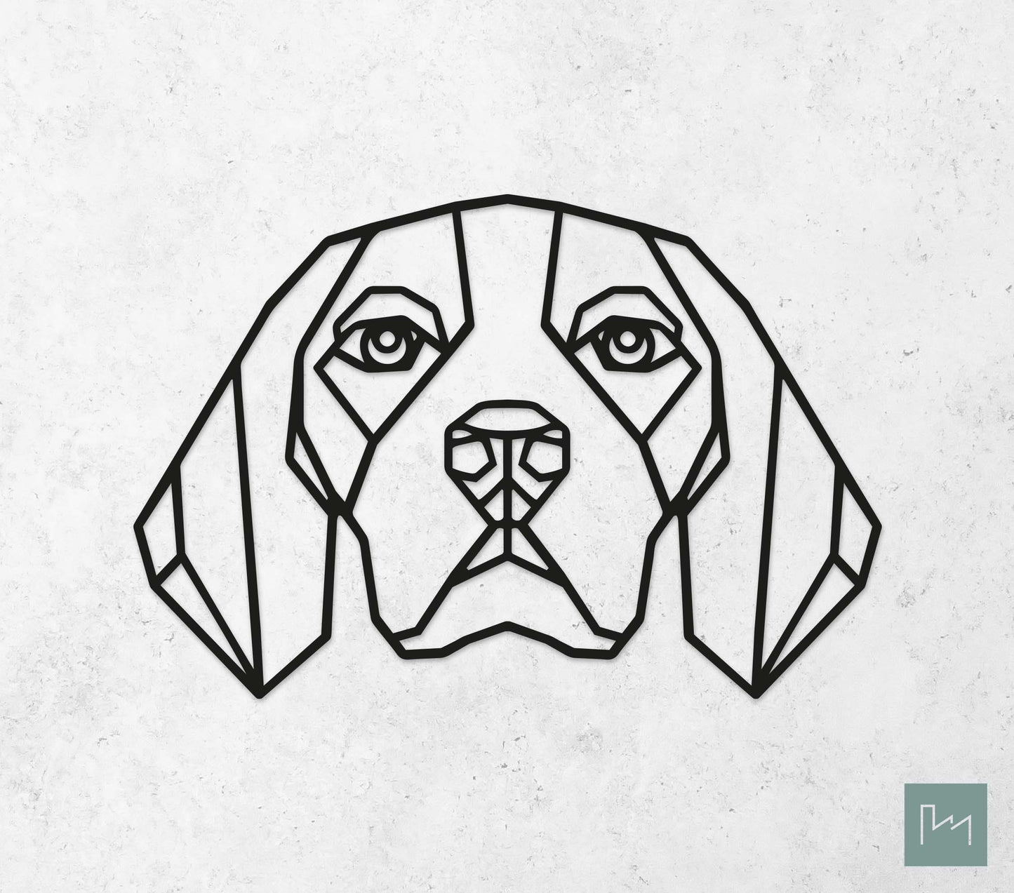 Houten Geometrische Hond Beagle