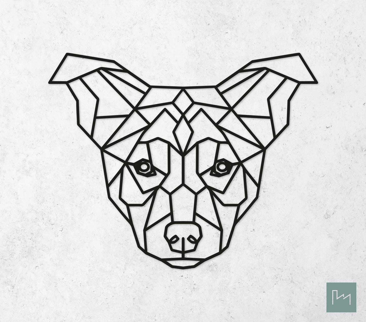 Houten Geometrische Hond