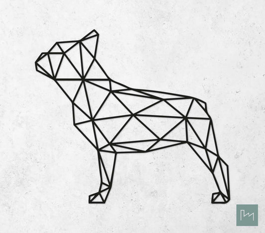 Houten Geometrische Hond Franse Bulldog #3