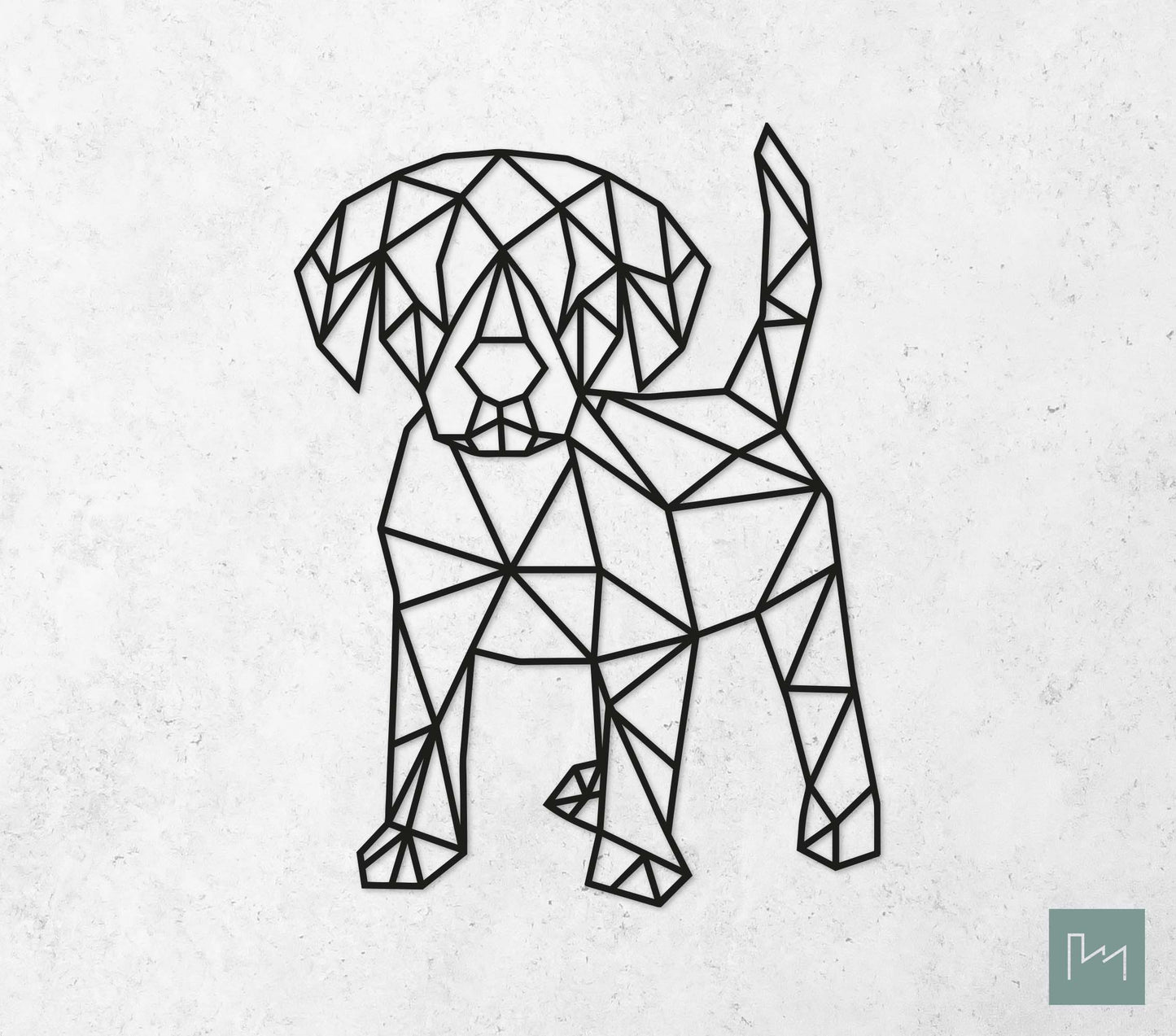 Houten Geometrische Hond Puppy