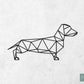 Houten Geometrische Hond Teckel