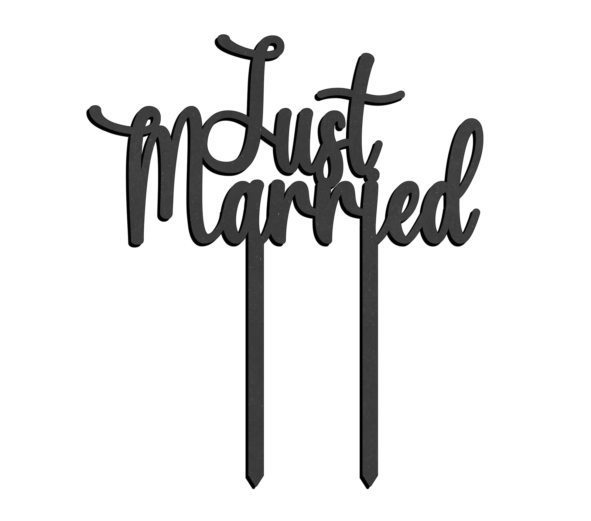 Taarttopper Just Married - zwart