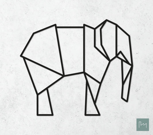 Houten Geometrische Olifant #4