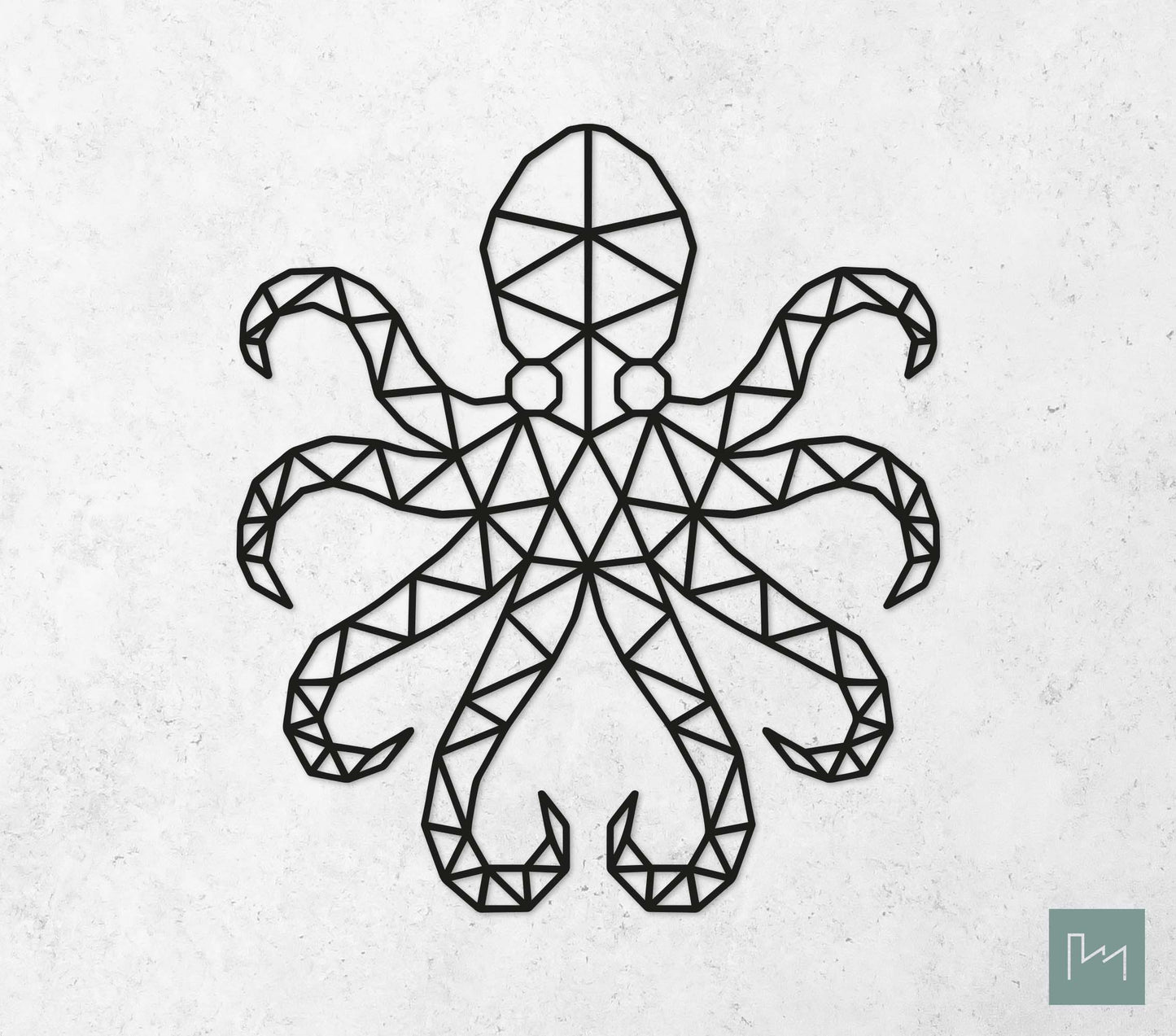 Houten Geometrische Octopus