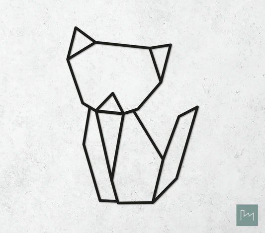 Houten Geometrische Kat/Poes #5