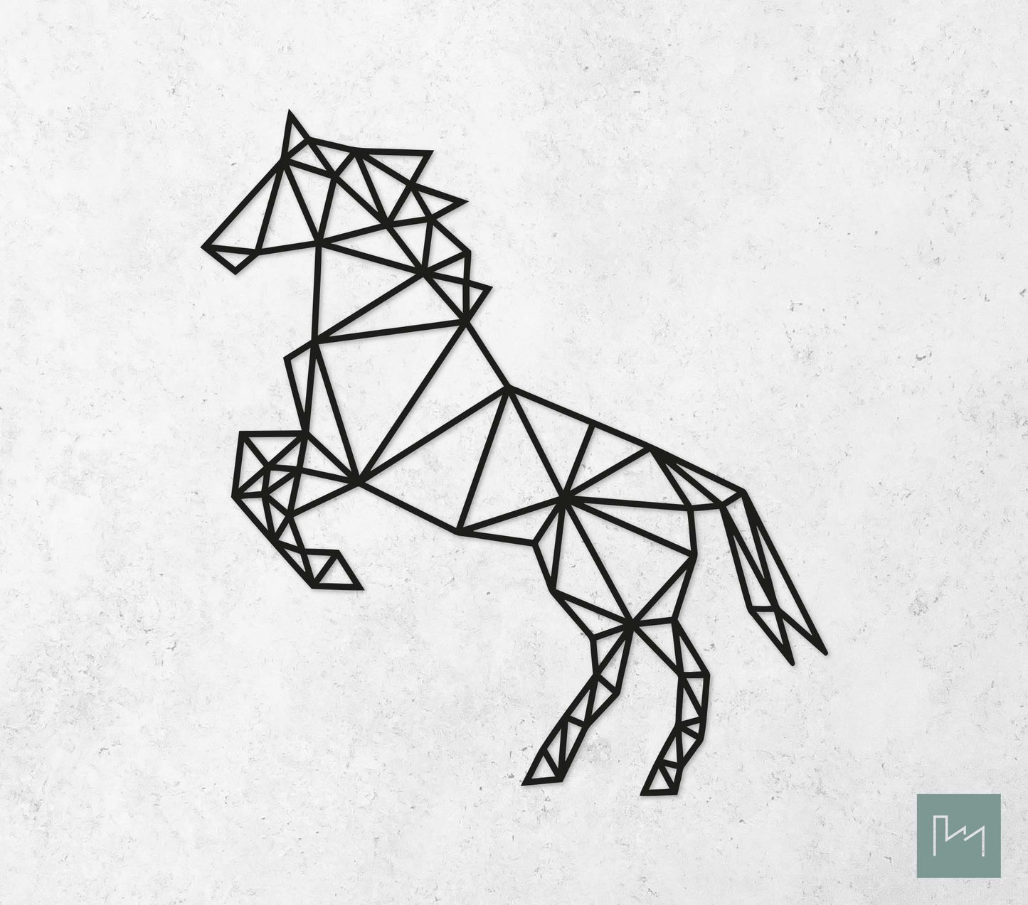 Houten Geometrische Paard #3