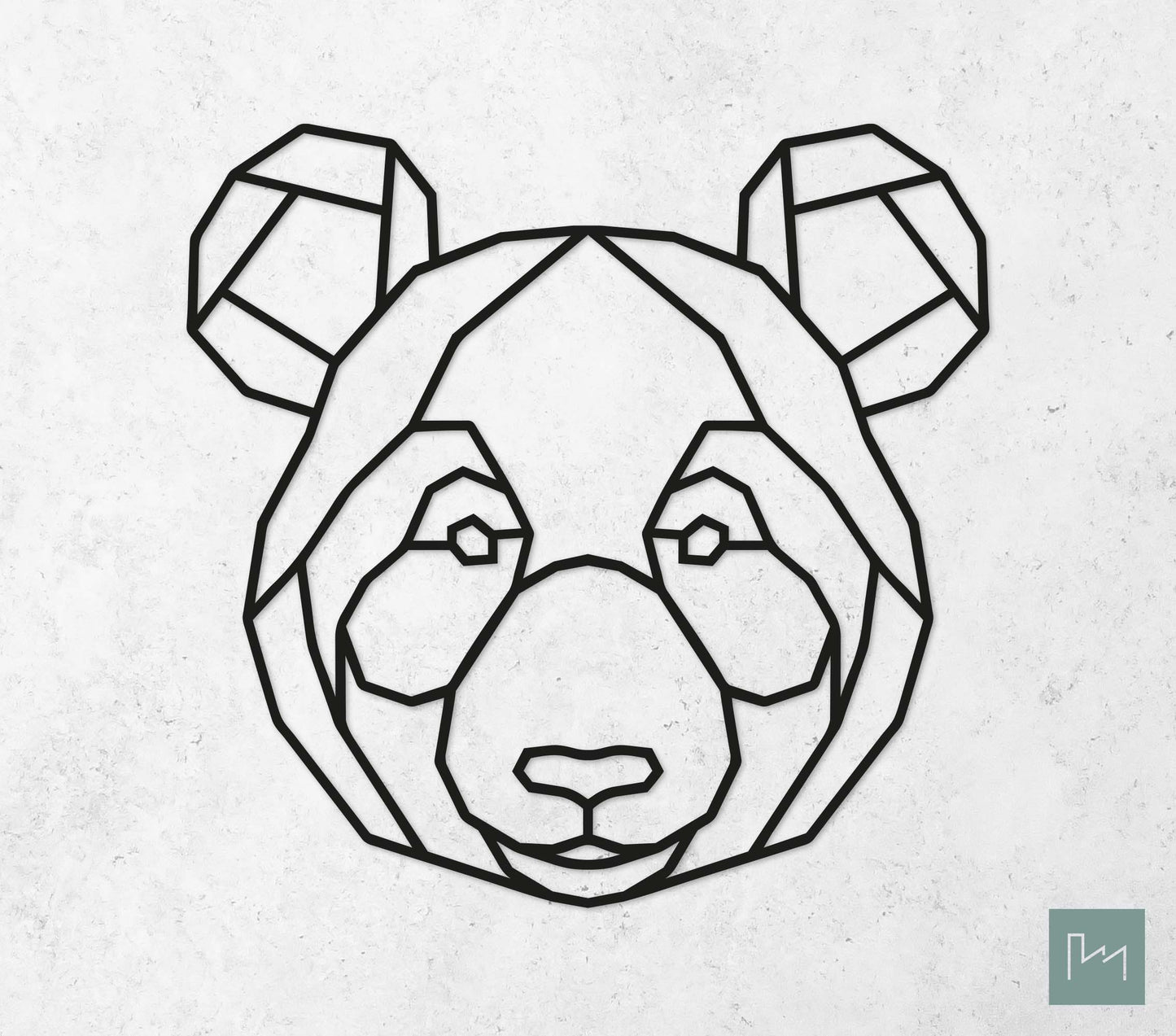 Houten Geometrische Panda