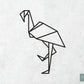 Houten Geometrische Flamingo #3