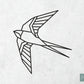 Houten Geometrische Vogel #2