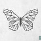 Houten Geometrische Vlinder