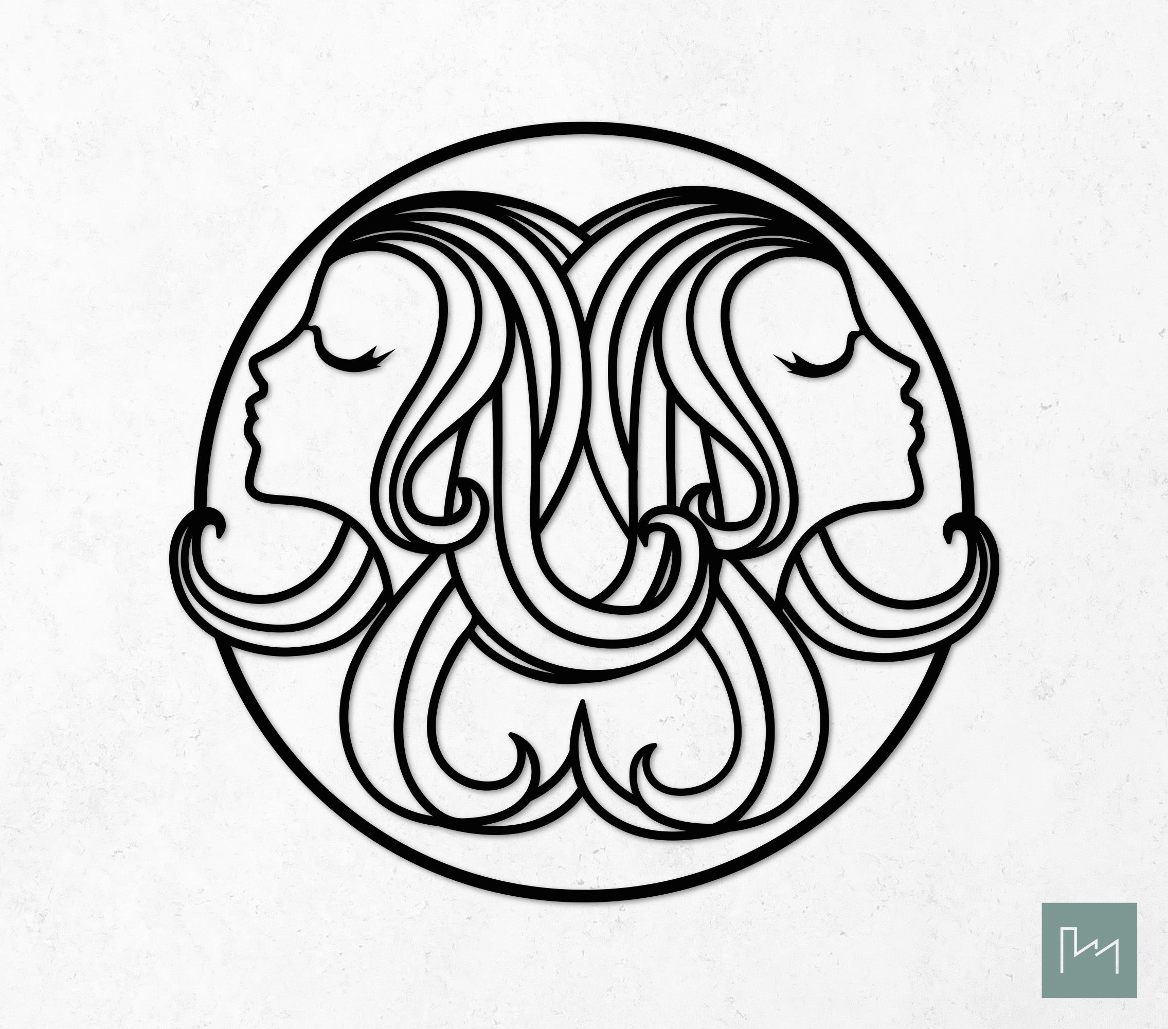 Houten Sterrenbeeld Tweeling #3 – Laserfabrique