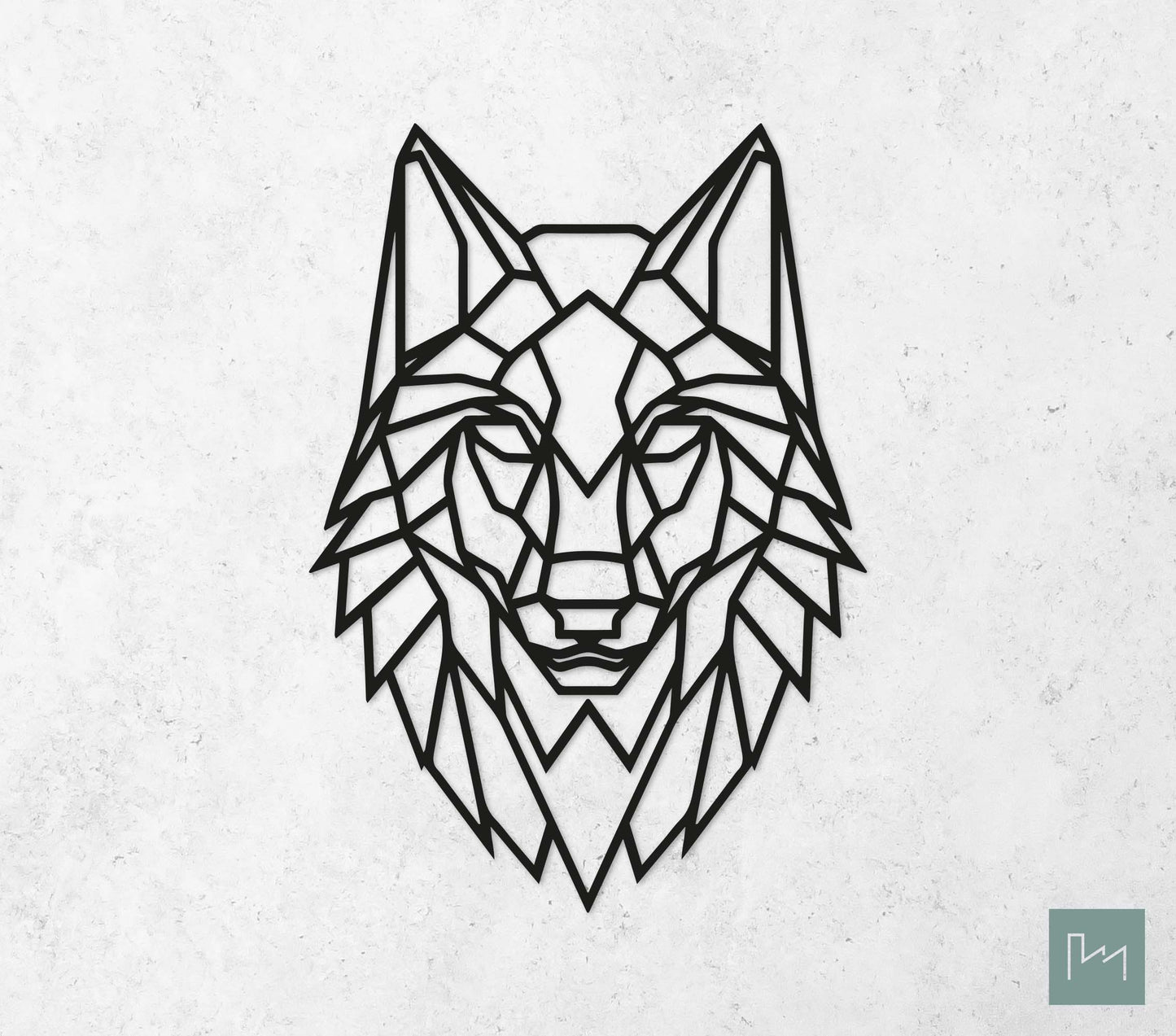 Houten Geometrische Wolf